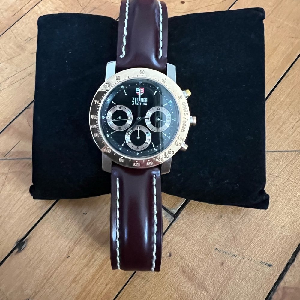 Zeitner Arctica Brown Leather Strap Watch